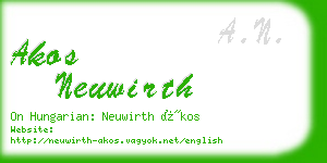 akos neuwirth business card